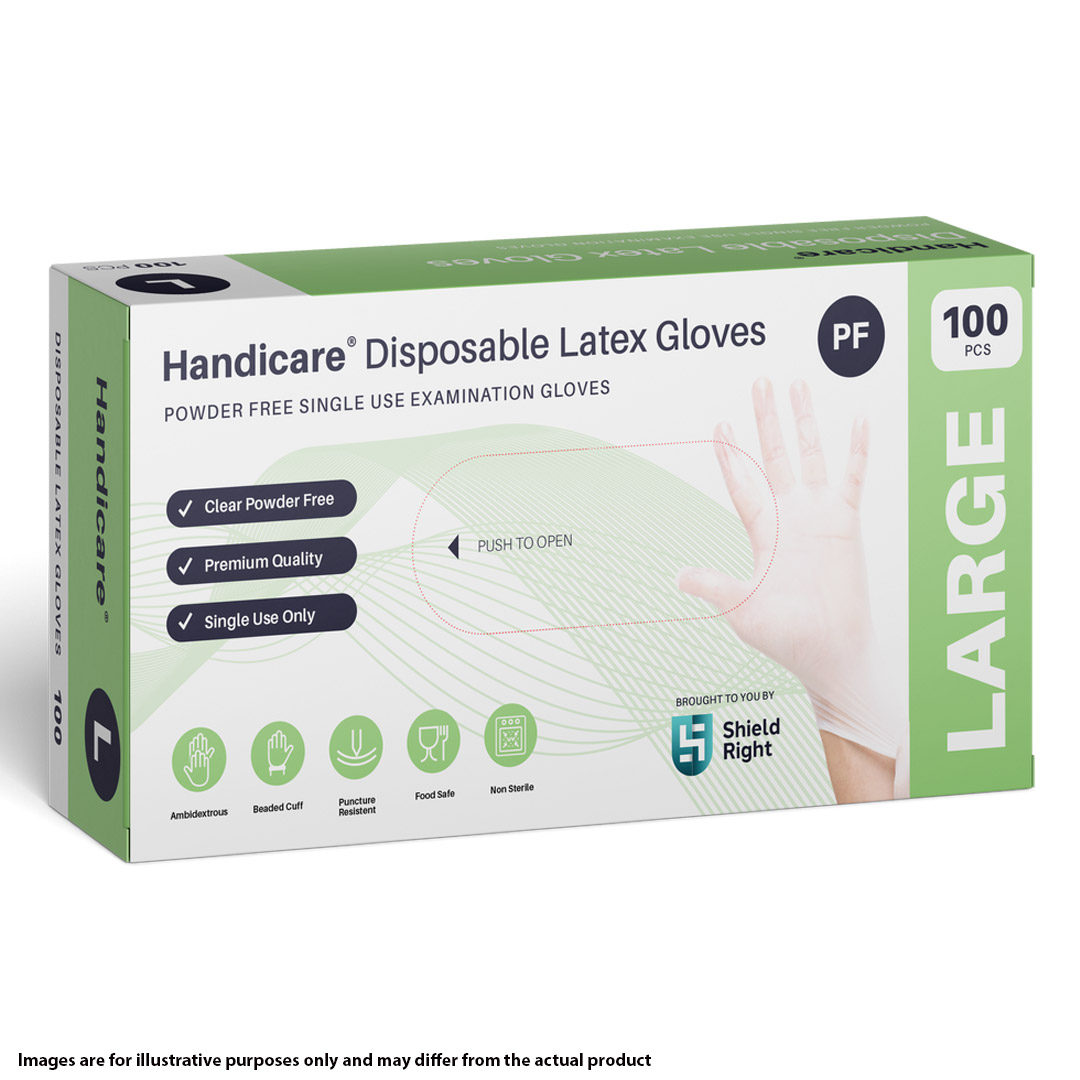 Shield Right Latex Powder Free - Large