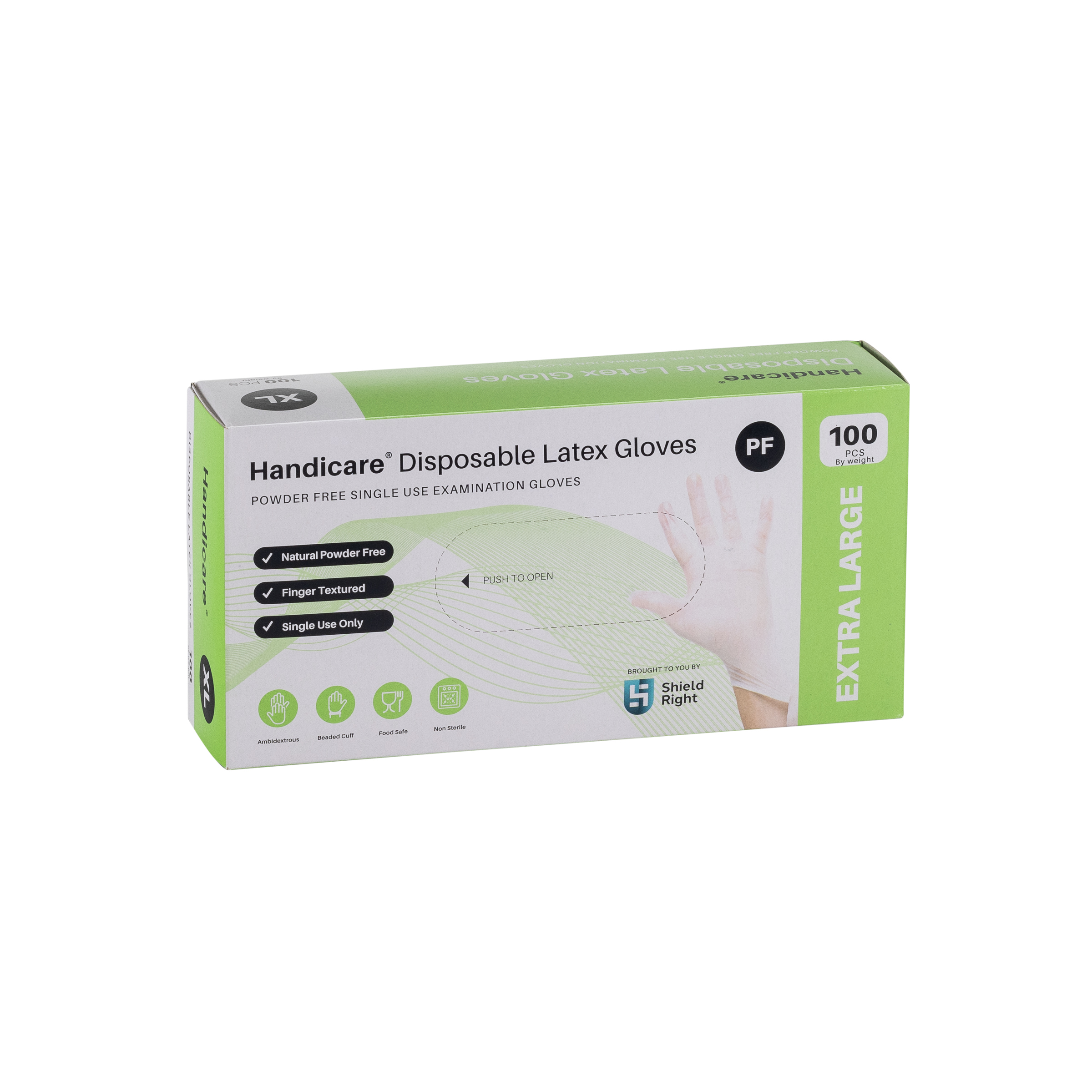 Shield Right Latex Powder Free - X-Large