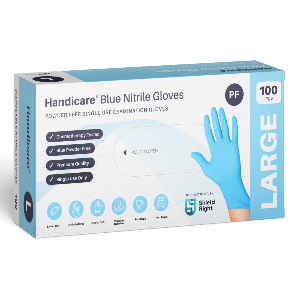 Shield Right Blue Nitrile Powder Free - Large