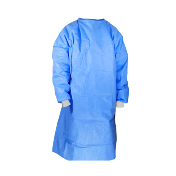 Isolation Gown 40gsm PP/PE, Blue, Level 2