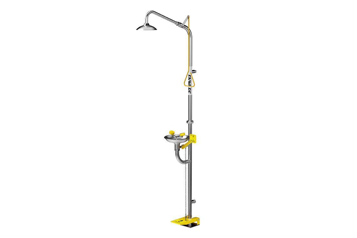 Emergency Stainless Steel Combination Face, Eye Wash & Shower